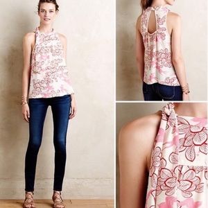 ANTHROPOLOGIE Maeve Tie Neck Halter Top